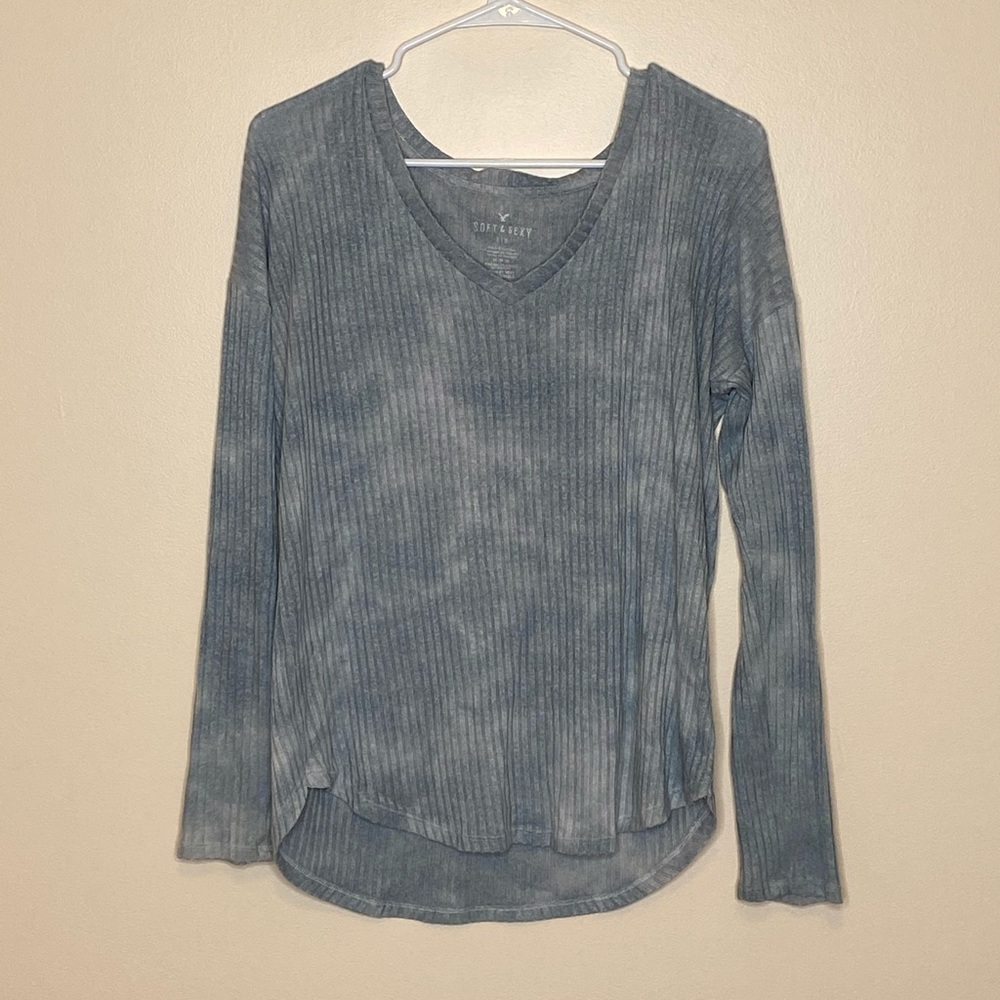 Blue tie dye long sleeve